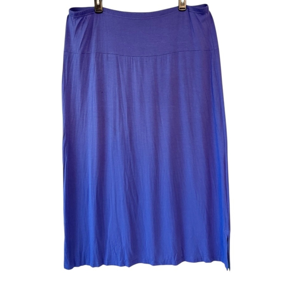 Gudrun Sjoden Modal Stretch Elastic Waist Skirt Purple Size XL